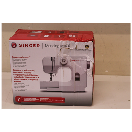 SALE OUT. Singer Sewing Machine | M1005 | Number of stitches 11 | Number of buttonholes 1 | White | DAMAGED PACKAGING
