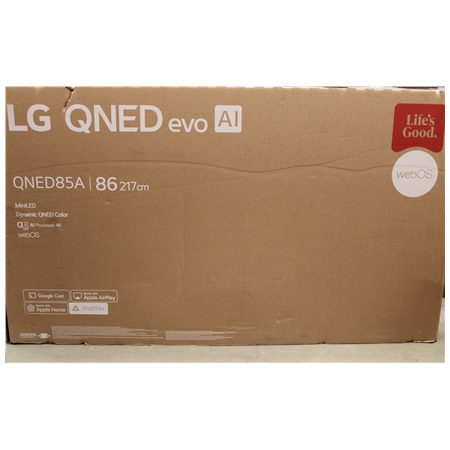SALE OUT. SALE OUT. LG TV | 86QNED85A3C | 86 | Smart TV | webOS 25 | 4K UHD | DAMAGED PACKAGING