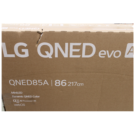 SALE OUT. SALE OUT. LG TV | 86QNED85A3C | 86 | Smart TV | webOS 25 | 4K UHD | DAMAGED PACKAGING