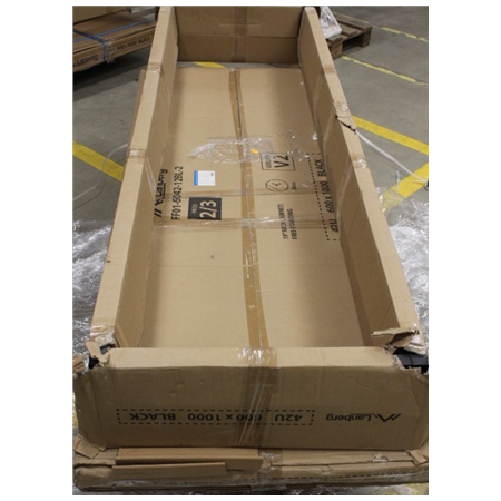 SALE OUT. Lanberg Rack cabinet 19" free-standing 42U/600x1000 (flat pack) with glass door lCD V2 | FF01-6042-12BL | DAMAGED PACK