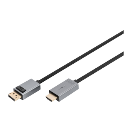 Digitus 4K DisplayPort Adapter Cable, DP - HDMI Type A | DB-340202-018-S | 1.8 m