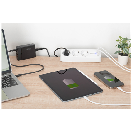 Digitus 3-way office socket strip with 2x USB-A and 1x USB-C connections | DA-70626