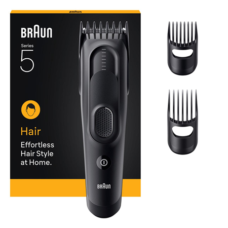 Braun Hair Clipper | HC5530 Series 5 | Cordless | Number of length steps 17 | Black