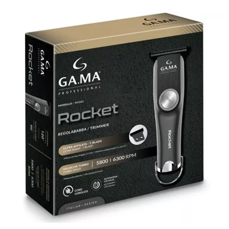 GA.MA PM2510 Rocket cord-cordless trimmer, Black | GA.MA