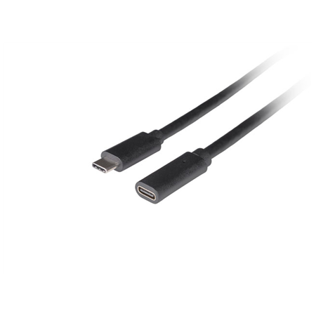 Lanberg USB-C M/F 3.1 Cable | CA-USBE-20CC-0015-BK