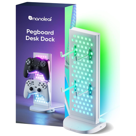 Nanoleaf Pegboard Desk Dock, White | 15 W | RGB