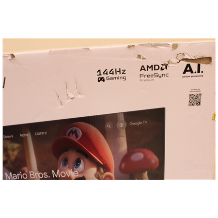 SALE OUT. Sharp 43HR7265E | 43 | Smart TV | Google TV | Black | DAMAGED PACKAGING