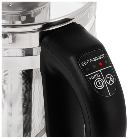 Adler Kettle | AD 1299 | Electric | 2200 W | 1.5 L | Glass | 360° rotational base | Black