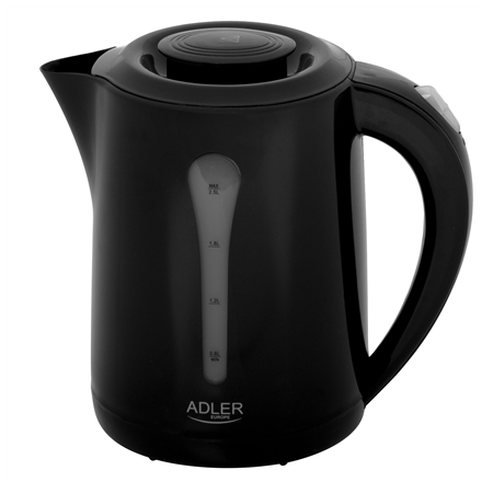 Adler Kettle | AD 1244 | Electric | 1850 W | 2.5 L | Plastic | 360° rotational base | Black