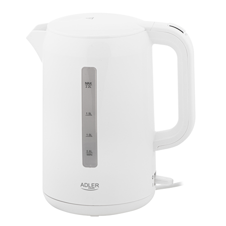 Adler Kettle | AD 1386 | Electric | 1850 W | 2.2 L | Plastic | 360° rotational base | White
