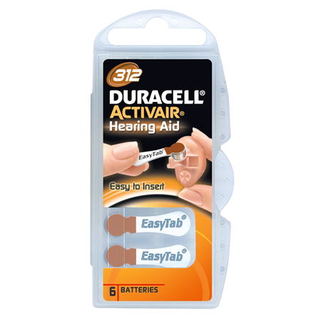 Duracell A312/DA312/ZL312 | Zinc air cells | 6 pc(s)