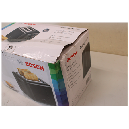 SALE OUT. Bosch TAT3P423 Toaster, Black | Bosch DesignLine Toaster | TAT3P423 | Power 970 W | Number of slots 2 | Housing materi