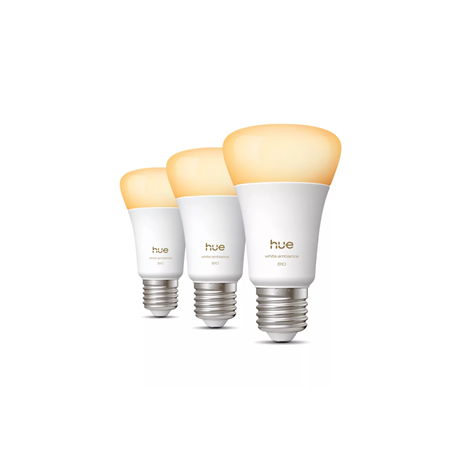 Philips Hue WA 810 A60 3P EU | E27 | 6 W | Warm to cool white light | Bluetooth, Zigbee