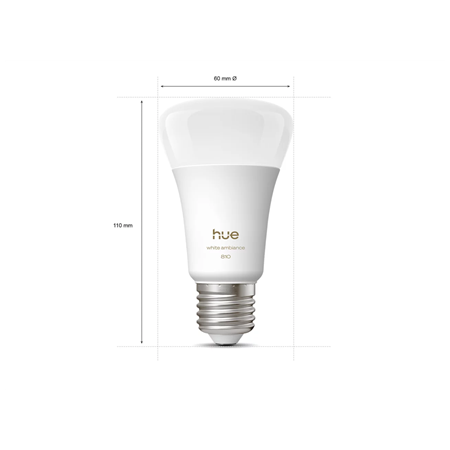 Philips Hue WA 810 A60 3P EU | E27 | 6 W | Warm to cool white light | Bluetooth, Zigbee