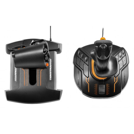 Thrustmaster T-16000M FCS Hotas Juoda, Oranžinė USB Vairalazdė