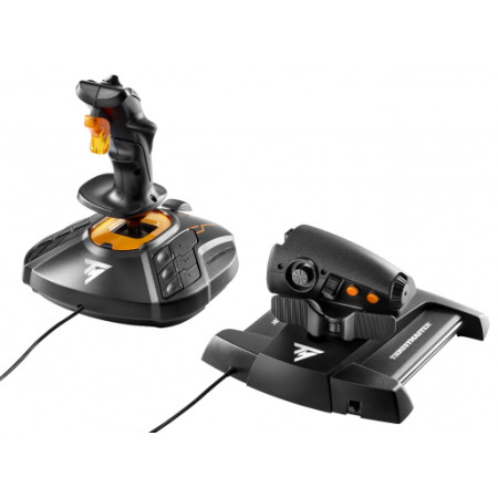 Thrustmaster T-16000M FCS Hotas Juoda, Oranžinė USB Vairalazdė