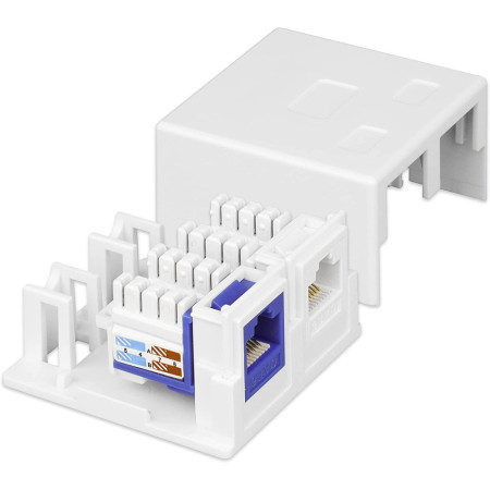 Techly 366310 Natynkowa obudowa 2 moduli Keystone RJ45/RJ11