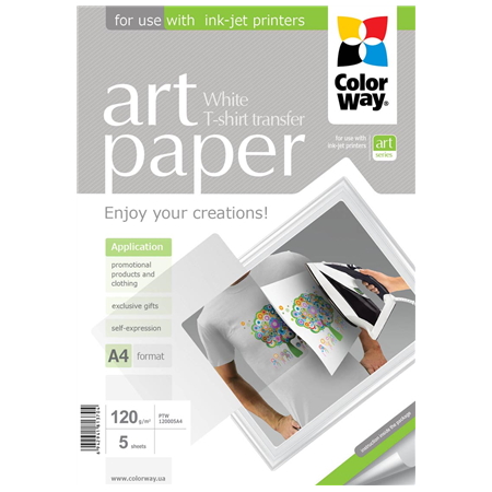 ART | 120 g/m² | A4 | Photo Paper T-shirt transfer (white)