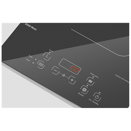 Caso | Free standing table hob | Comfort C2000 | Number of burners/cooking zones 1 | Sensor | Black | Induction