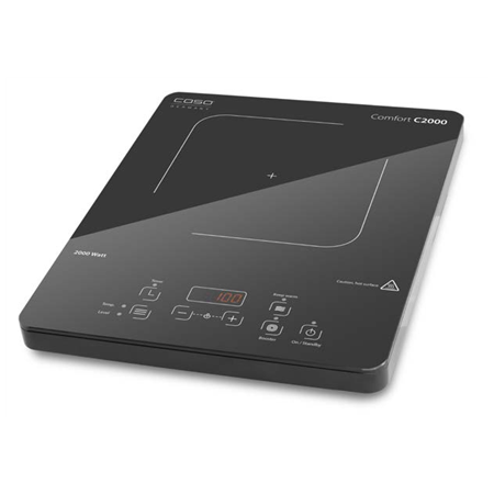 Caso | Free standing table hob | Comfort C2000 | Number of burners/cooking zones 1 | Sensor | Black | Induction