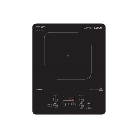 Caso | Free standing table hob | Comfort C2000 | Number of burners/cooking zones 1 | Sensor | Black | Induction