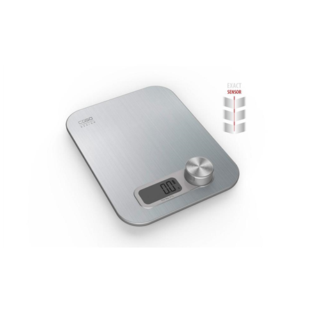 Caso | Design kitchen scale | Maximum weight (capacity) 5 kg | Graduation 1 g | Display type Digital | Stainless Steel