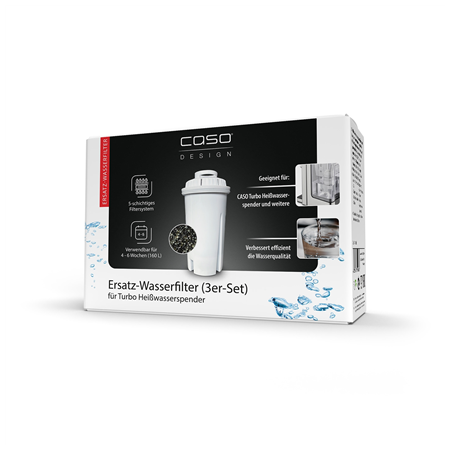 Caso | Spare filter for Turbo-hot water dispenser, 3pcs