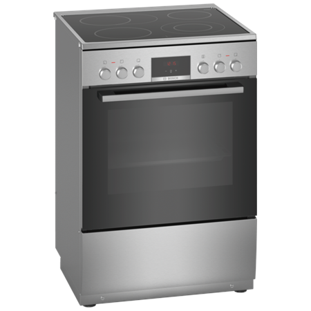 Bosch | Cooker | HKR39A250U | Hob type Vitroceramic | Oven type Electric | Stainless steel | Width 60 cm | Electronic ignition |
