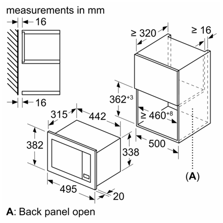 Bosch | Microwave Oven | BFL523MW3 | Built-in | 800 W | White