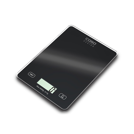 Caso | Kitchen scale | Slim | Maximum weight (capacity) 5 kg | Graduation 1 g | Black
