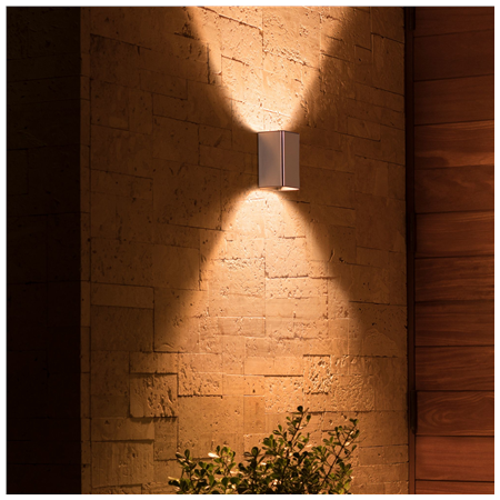 Philips Hue WCA Resonate Outdoor Wall Lantern, Inox | 8 W | 2000-6500 Hue White Colour Ambiance