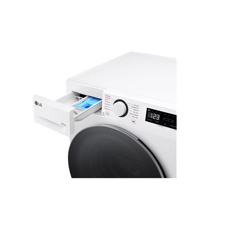 LG Washing machine with dryer | F2DR508S1W | Energy efficiency class A-10%/E | Front loading | Washing capacity 8 kg | 1200 RPM