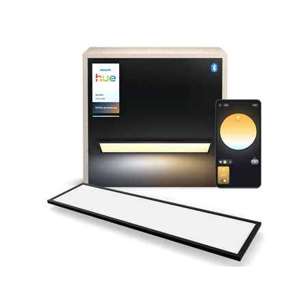 Philips Hue Aurelle rectangular panel light, Black, 120 x 30 cm | 2200-6500 Hue White Ambiance