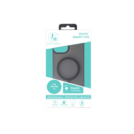 Just Must MAGSAFE SILK FROST I dėklas iPhone 16 juodas