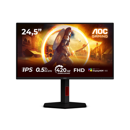 AOC | 25G4KUR | 25 " | Fast IPS | FHD | 16:9 | 420 Hz | 1 ms | 1920 x 1080 pixels | 350 cd/m² | HDMI ports quantity 2 | Black