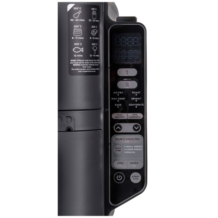 Ninja SL451EU gruzdintuvė Dvigubas 9,5 L Autonominės 2470 W Karšto oro gruzdintuvė Juoda