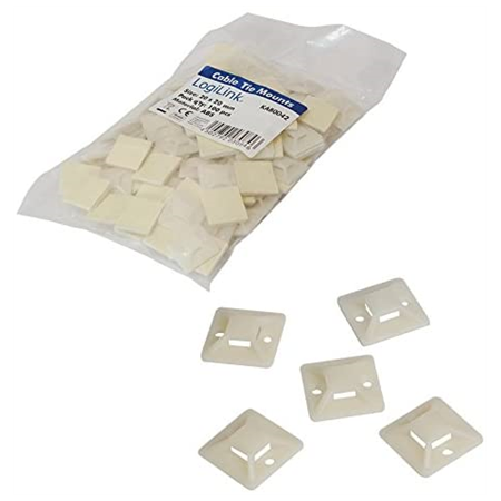 Cable Tie Mounts 20x20 mm | KAB0042 | Self-adhesive, for cable ties