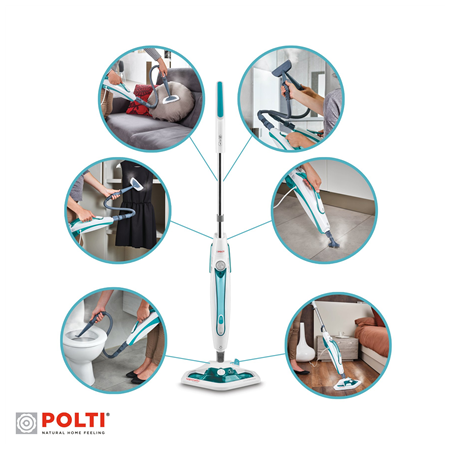 Polti | Steam mop | PTEU0282 Vaporetto SV450_Double | Steam mop and handheld steam cleaner | 1500 W | Operating radius 7.5 m | W