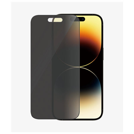 PanzerGlass | Screen protector | Apple | iPhone 14 Pro | Glass | Black | Ultra-Wide Fit; Easy installation; Privacy Filter; Fing