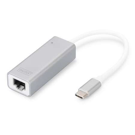 Digitus | USB Type C 3.0 Gigabit Ethernet Adapter 10/100/1000 Mbps | DN-3024 | USB Type-C to RJ45