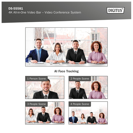 Digitus | 4K All-in-One Video Bar - Video Conference System | DS-55581