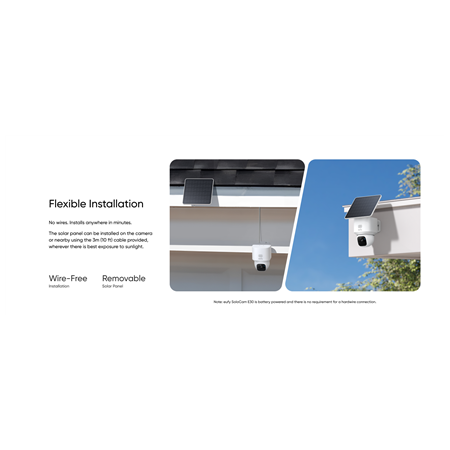 Anker Eufy | Security Camera with Solar Panel | SoloCam E30 | F/1.6 | IP65 | Micro SD, Max. 128GB