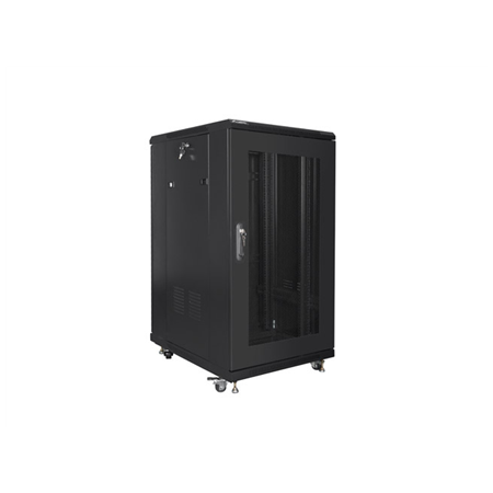 Lanberg | Rack cabinet 19" free-standing 22U/600x800 (flat pack) with mesh door | FF01-6822-23B | Black
