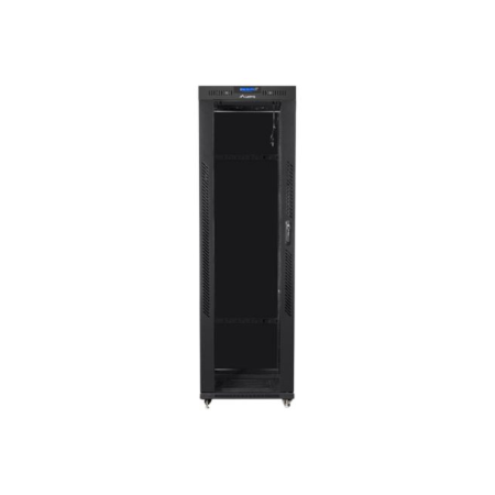 Lanberg | Rack cabinet 19" free-standing 42U/600x800 (flat pack) with glass door, LCD | FF01-6842-12BL | Black