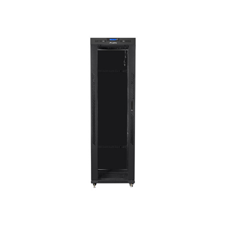 Lanberg | Rack cabinet 19" free-standing 42U/600x800 (flat pack) with glass door, LCD | FF01-6842-12BL | Black