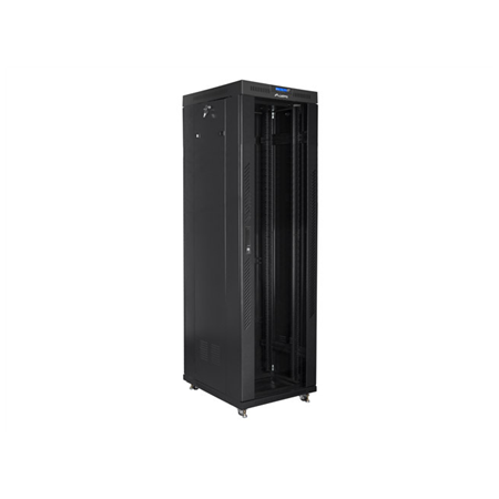Lanberg | Rack cabinet 19" free-standing 42U/600x800 (flat pack) with glass door, LCD | FF01-6842-12BL | Black
