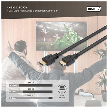 Digitus Ultra High Speed connection cable, type A | HDMI to HDMI | 5 m