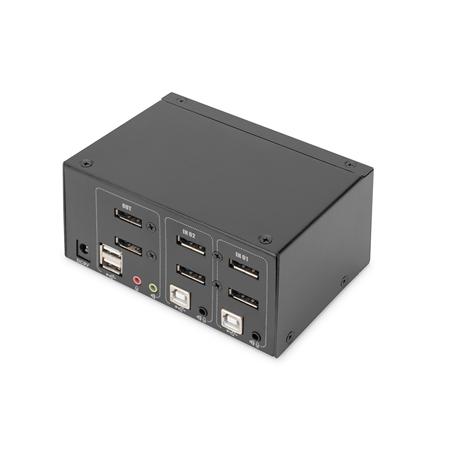 Digitus KVM Switch, 2-Port, Dual Display, 4K, DisplayPort | DS-12862