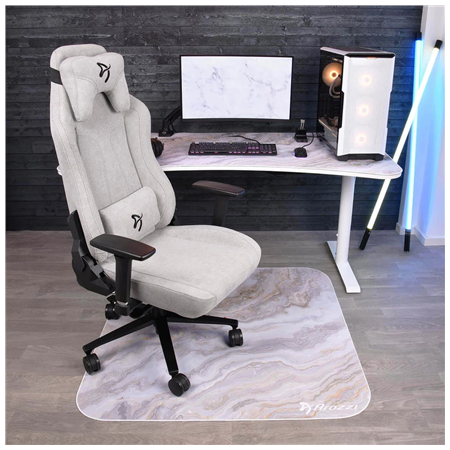 Arozzi Zona Square Floor Pad | White Marble