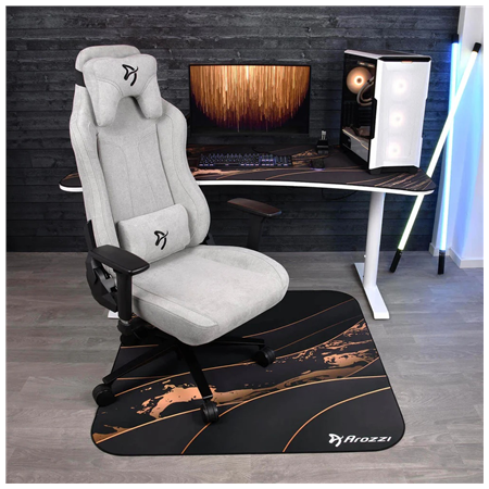 Arozzi Zona Square Floor Pad | Black/Gold